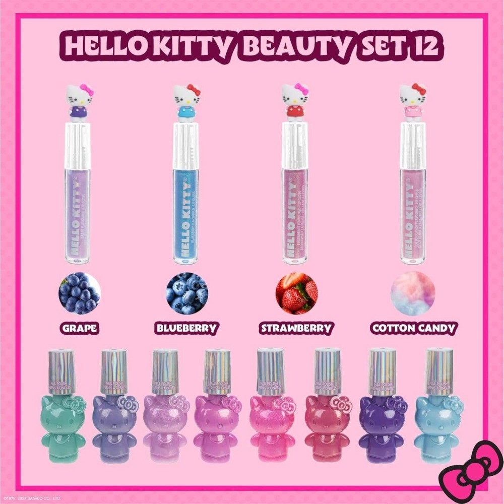 🎀【超人氣 TownleyGirl 無毒兒童彩妝禮盒｜Kitty 夢幻派對組】🎀-細節圖2