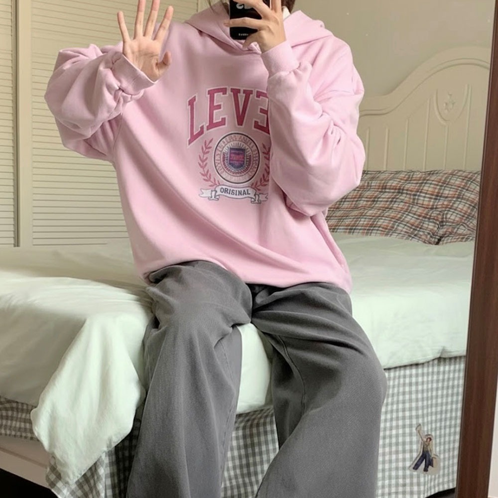 【Levi’s】馬卡龍女孩連帽衛衣-細節圖3