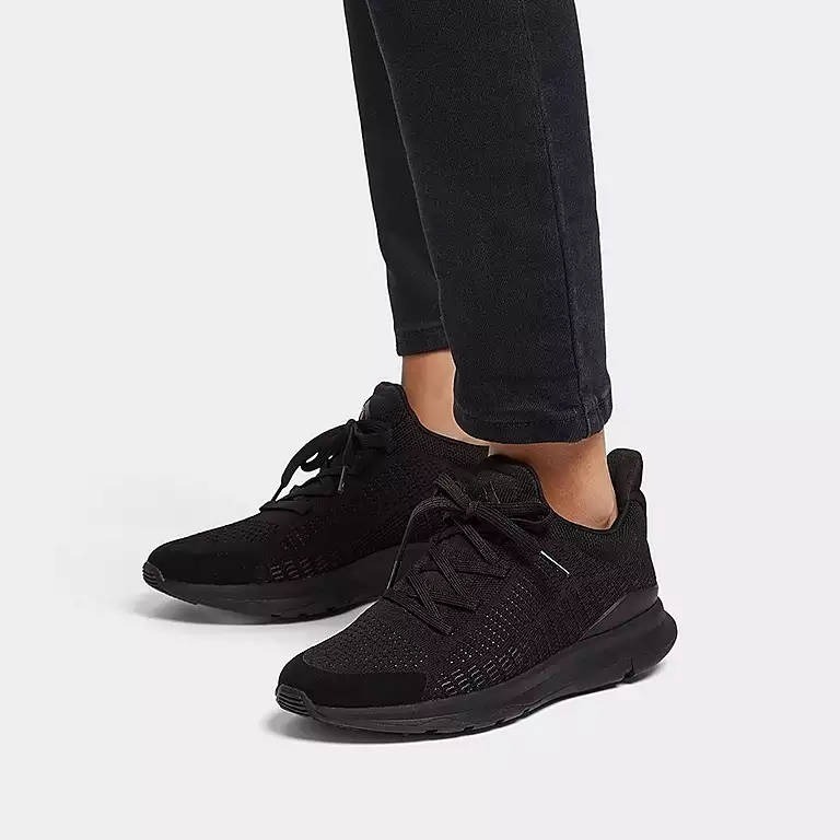 【FITFLOP】 Vitamin Knit 針織彈力運動鞋（經典全黑）-細節圖2