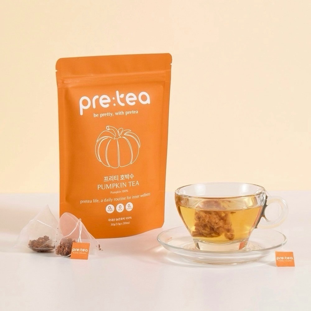 韓國人氣爆紅飲品！【PRETEA】南瓜茶（1.5g*20包）-細節圖3