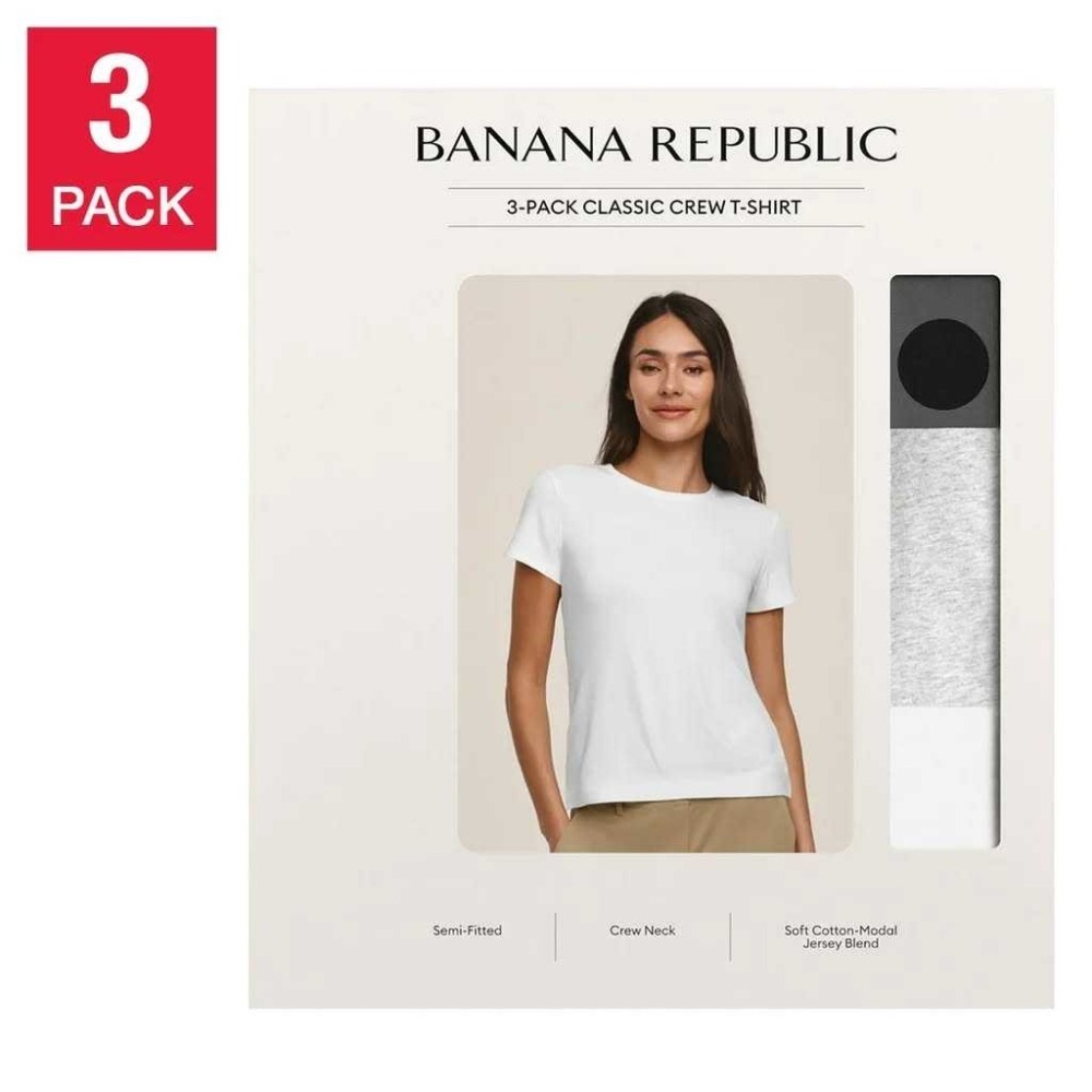 【Banana Republic】圓領短袖 3 件組-細節圖4