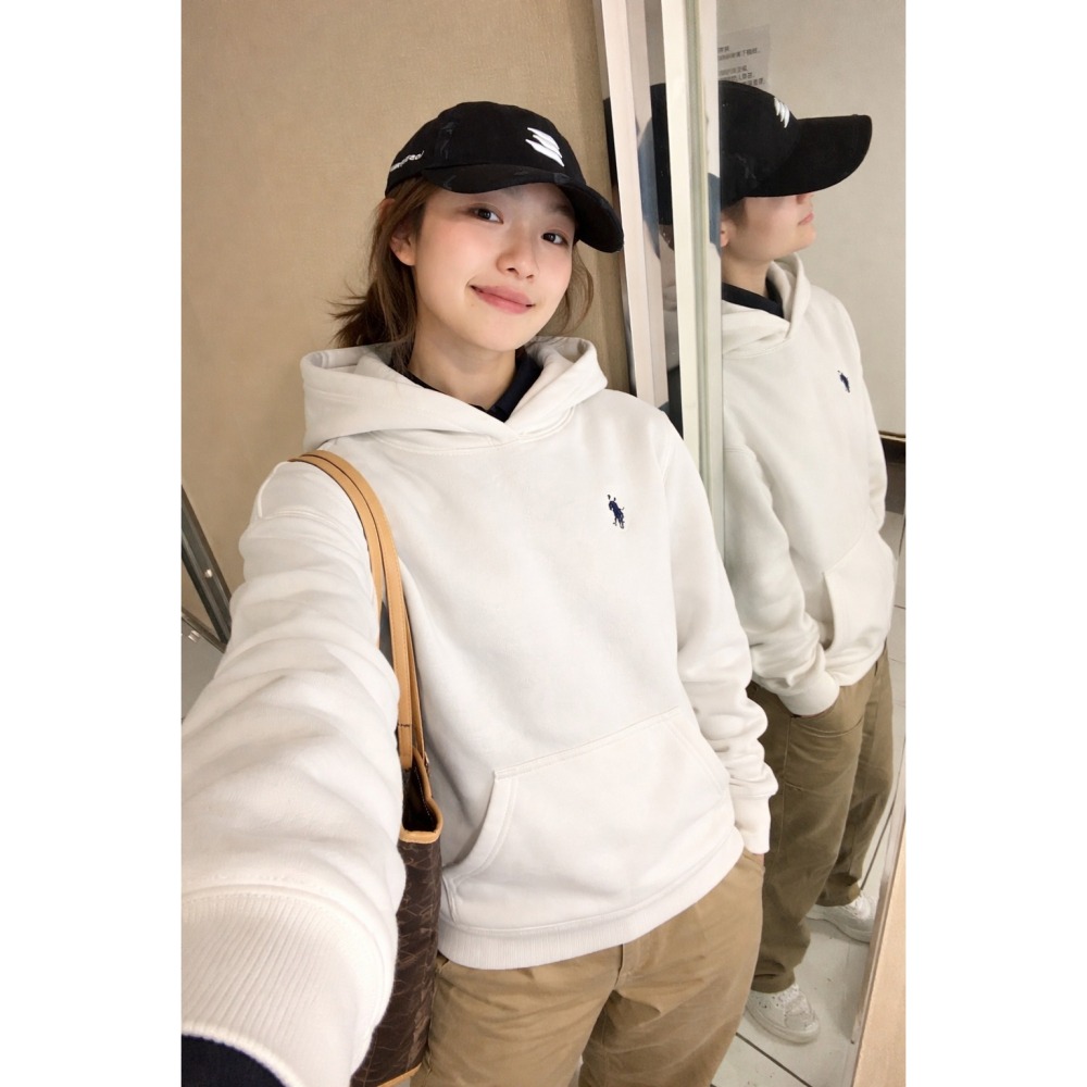 【Us.Polo Assn.】青年帽T~白XL-細節圖2