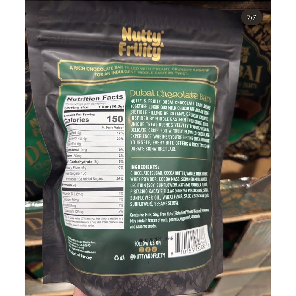 【Nutty ＆ Fruity】杜拜巧克力 Dubai Chocolate Bars-細節圖2