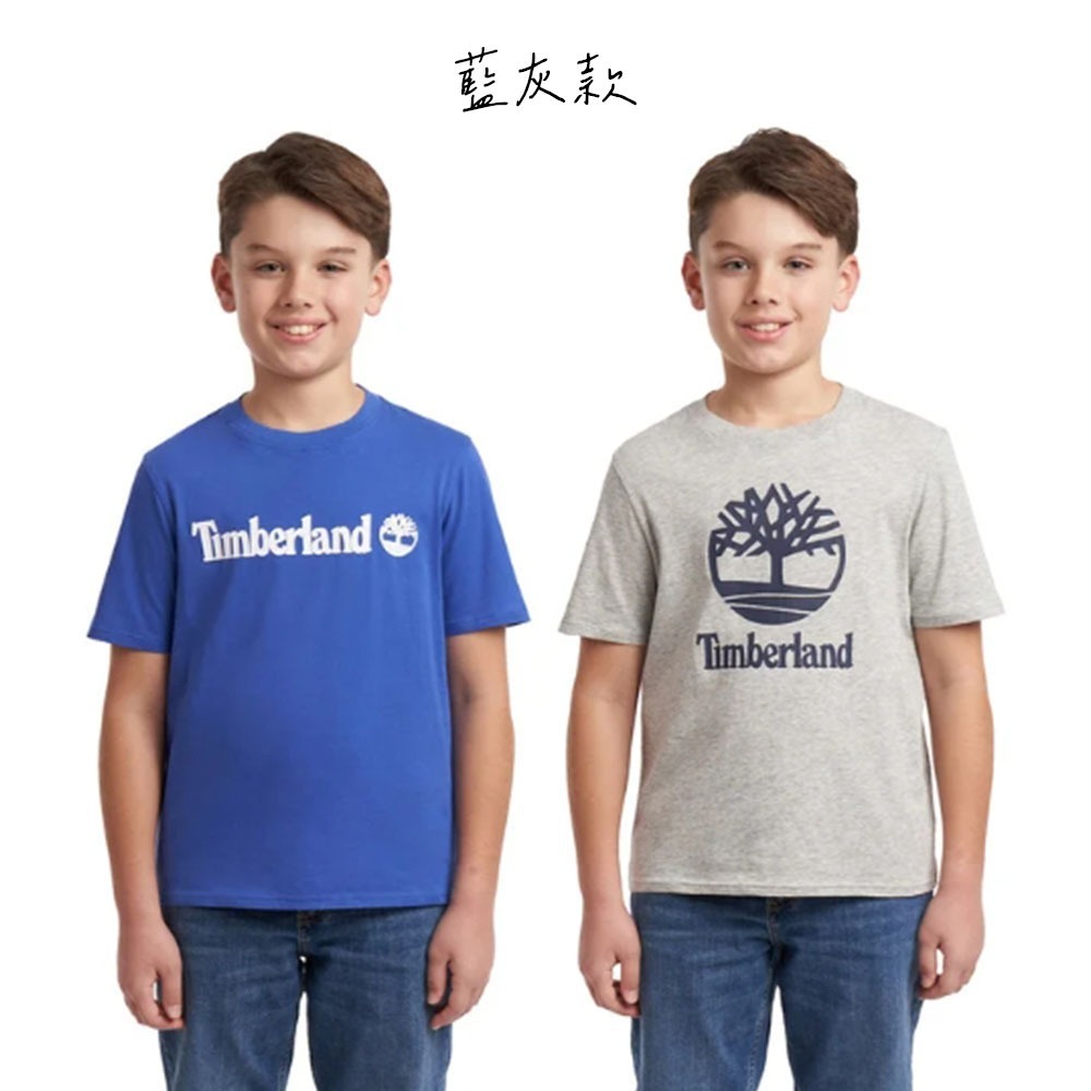 【Timberland】大童 棉短T 2入組-細節圖5