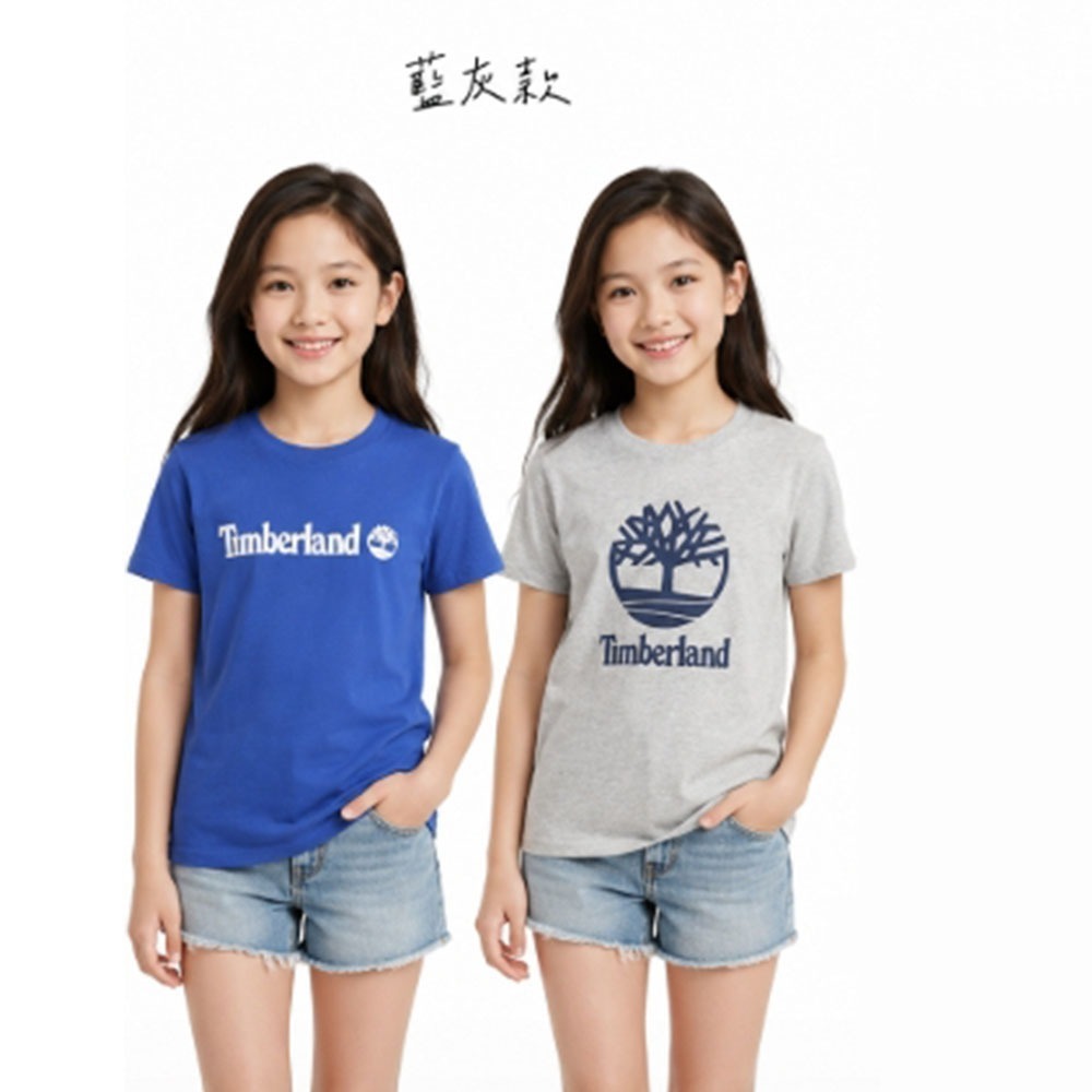 【Timberland】大童 棉短T 2入組-規格圖6