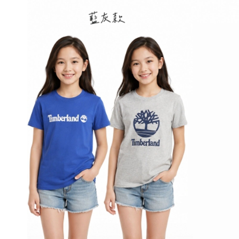 【Timberland】大童 棉短T 2入組-規格圖6