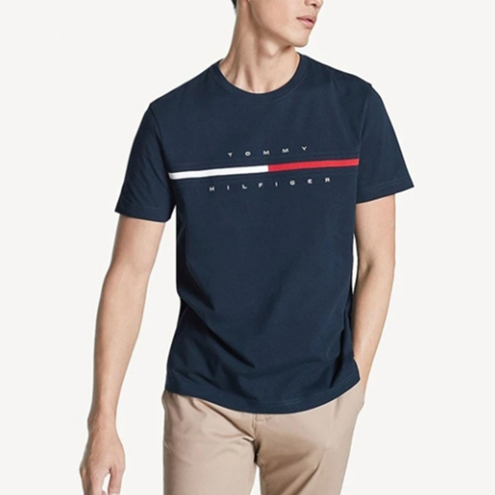 【Tommy Hilfiger】紅白線條短袖-細節圖2