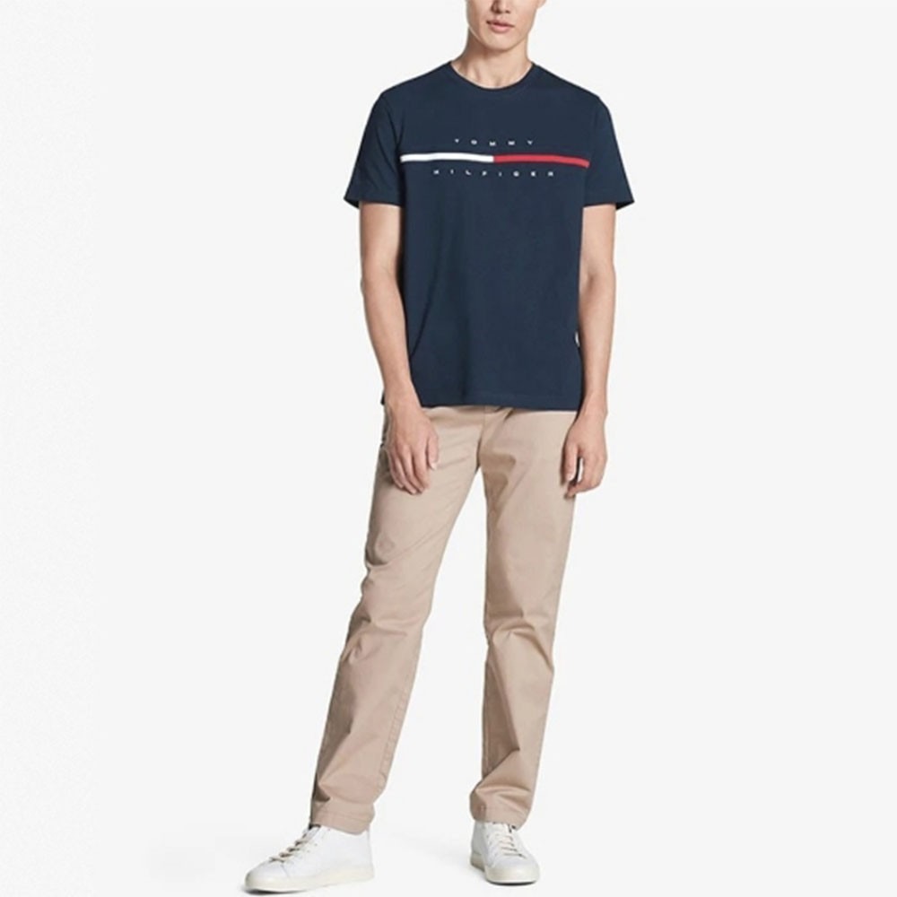 【Tommy Hilfiger】紅白線條短袖-細節圖3