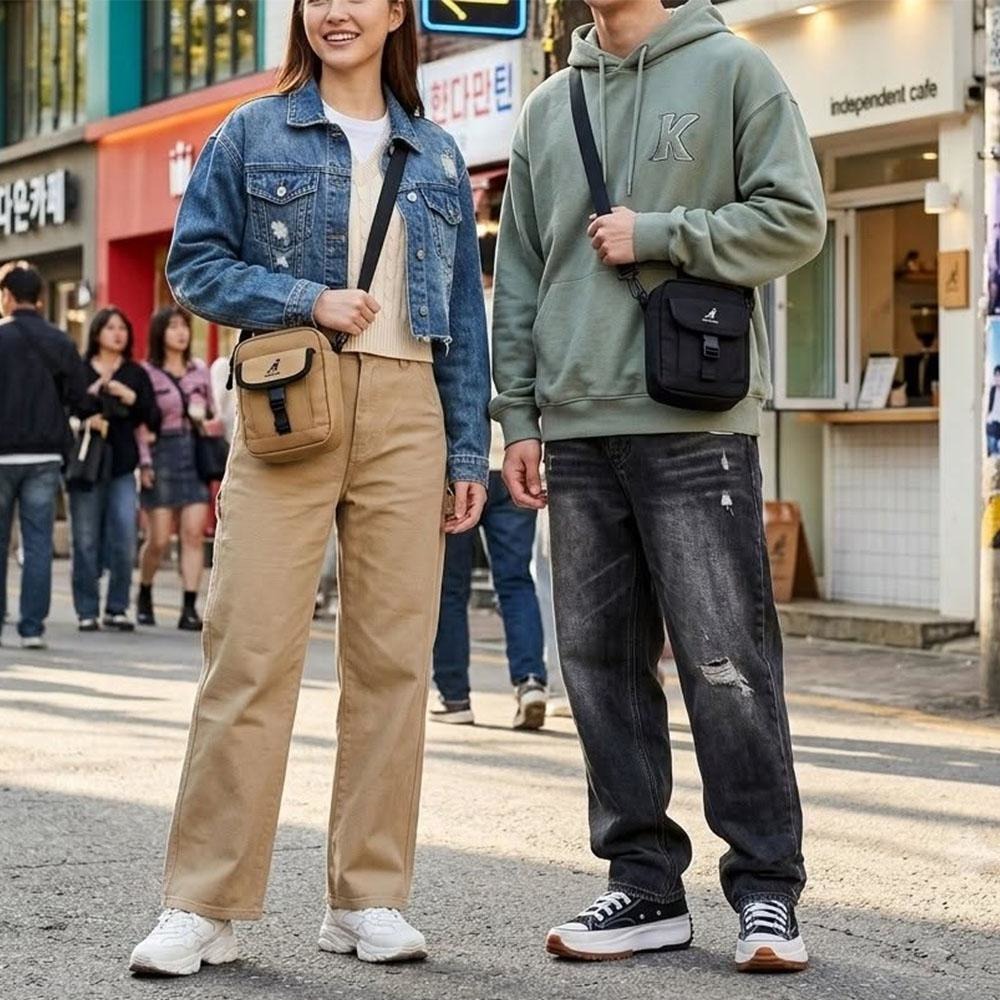 【KANGOL】袋鼠經典小方包-細節圖2