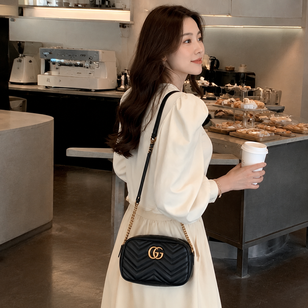 【GUCCI】Marmont小方斜背包-細節圖3