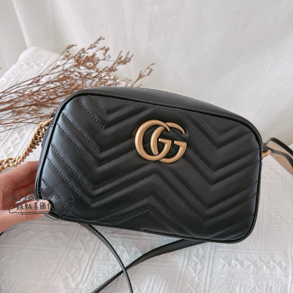 【GUCCI】小方斜背黑金