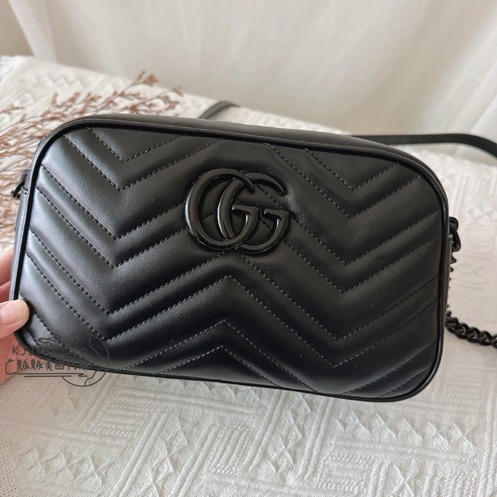【GUCCI】小方斜背黑