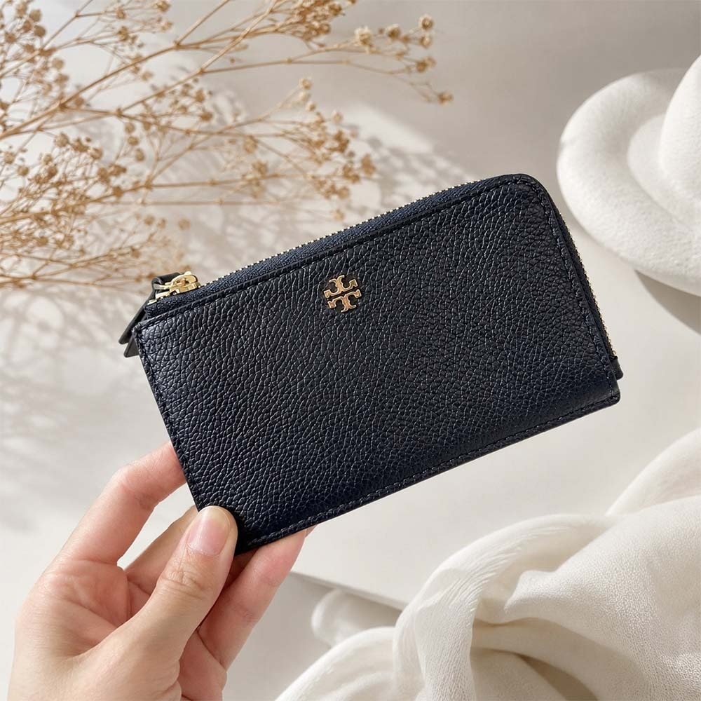 【Tory Burch】TB 荔枝紋 皮革 拉鍊 卡夾-細節圖2