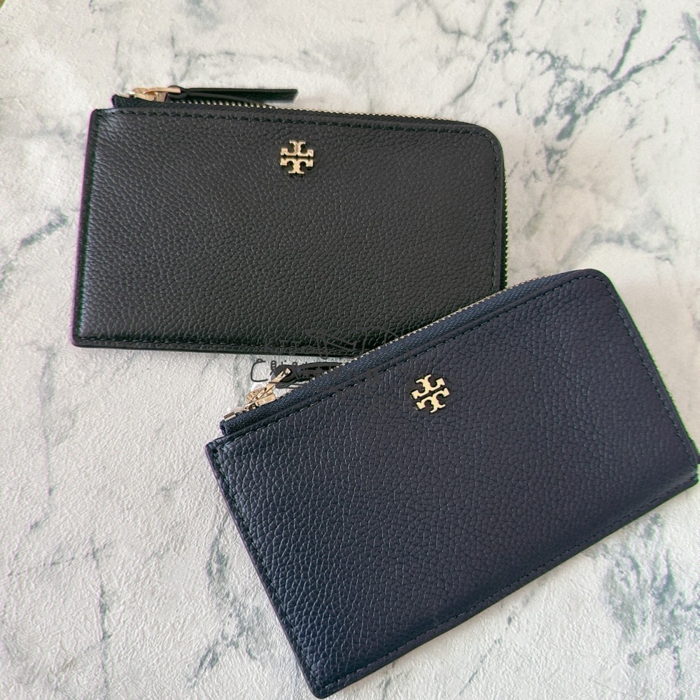 【Tory Burch】TB 荔枝紋 皮革 拉鍊 卡夾-細節圖3