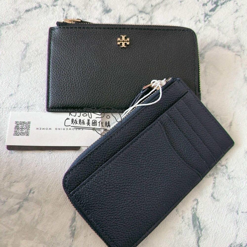 【Tory Burch】TB 荔枝紋 皮革 拉鍊 卡夾-細節圖4