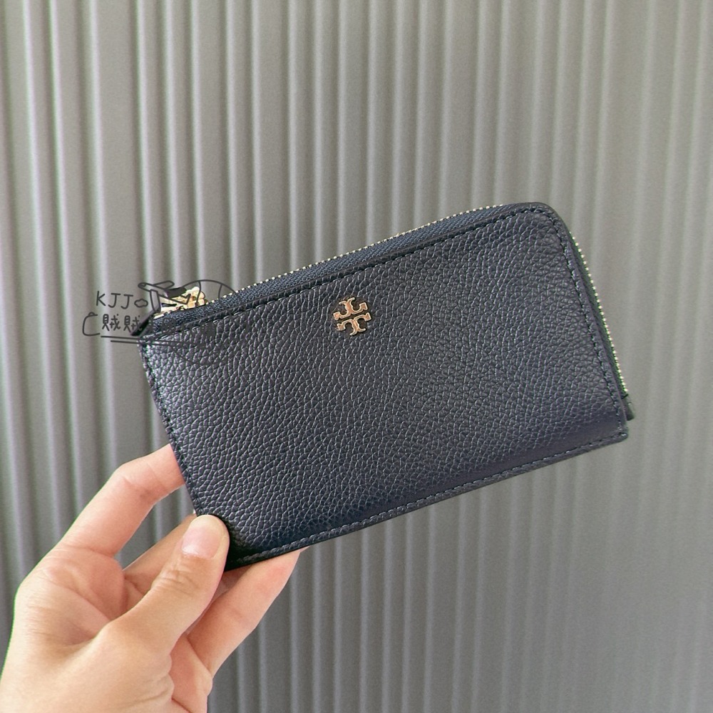 【Tory Burch】TB 荔枝紋 皮革 拉鍊 卡夾-細節圖6