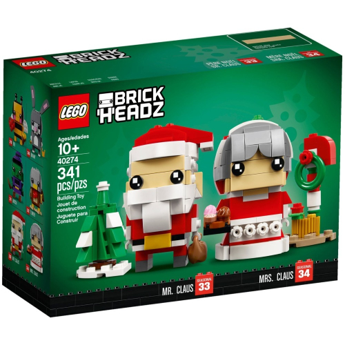 LEGO 樂高 BrickHeadz 40274 聖誕老公公和老婆婆 Mr. &amp; Mrs. Claus