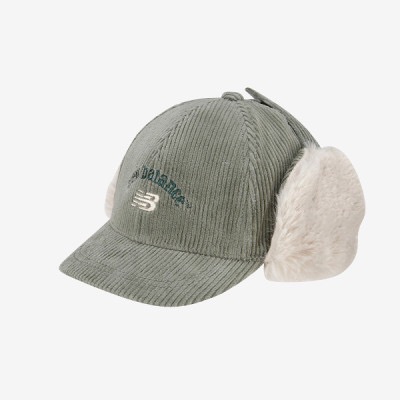 A BaO ! 韓國代購 new balance kids 燈芯絨兒童軍帽 棒球帽 毛帽 飛行帽 中性 男女童 護耳帽-細節圖2