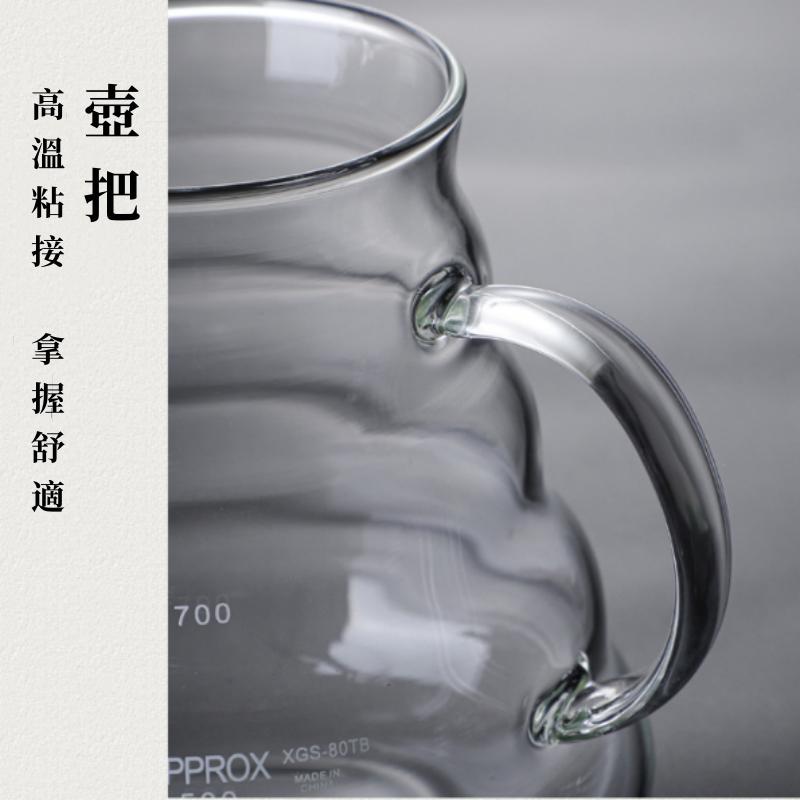 雲朵壺咖啡壺🔥真便宜現貨🔥玻璃壺 雲朵壺 竹托濾杯 咖啡下接壺 耐熱玻璃壺 咖啡下接壺 分享壺 手沖咖啡壺-細節圖5