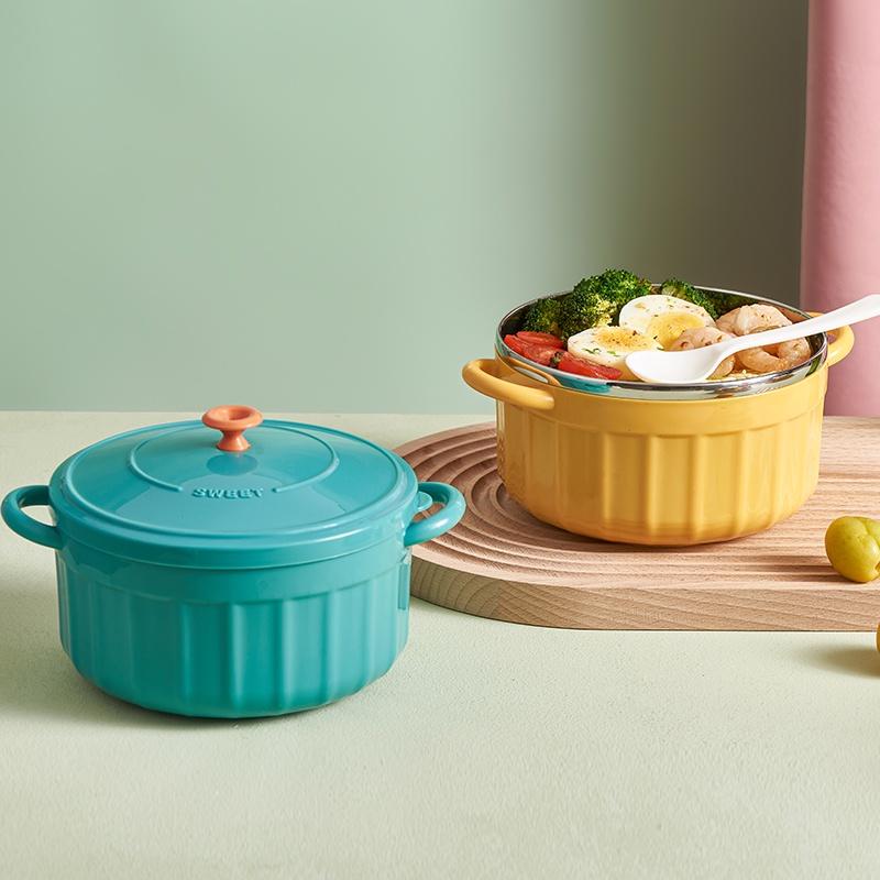 不鏽鋼泡麵碗🔥真便宜現貨🔥泡麵碗 雙層隔熱碗 撞色泡麵碗 湯麵碗 便當碗 環保碗 露營碗 湯碗 鐵碗 杯碗-細節圖2