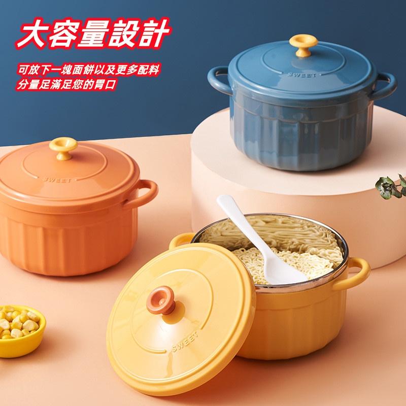 不鏽鋼泡麵碗🔥真便宜現貨🔥泡麵碗 雙層隔熱碗 撞色泡麵碗 湯麵碗 便當碗 環保碗 露營碗 湯碗 鐵碗 杯碗-細節圖4