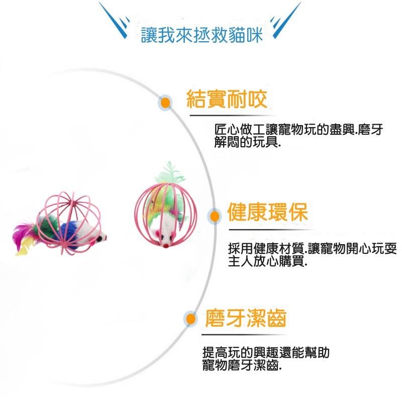籠中鼠🔥真便宜現貨🔥貓玩具 絨毛小老鼠 寵物玩具 貓咪玩具 滾球囚籠老鼠 滾球不倒翁老鼠-細節圖5