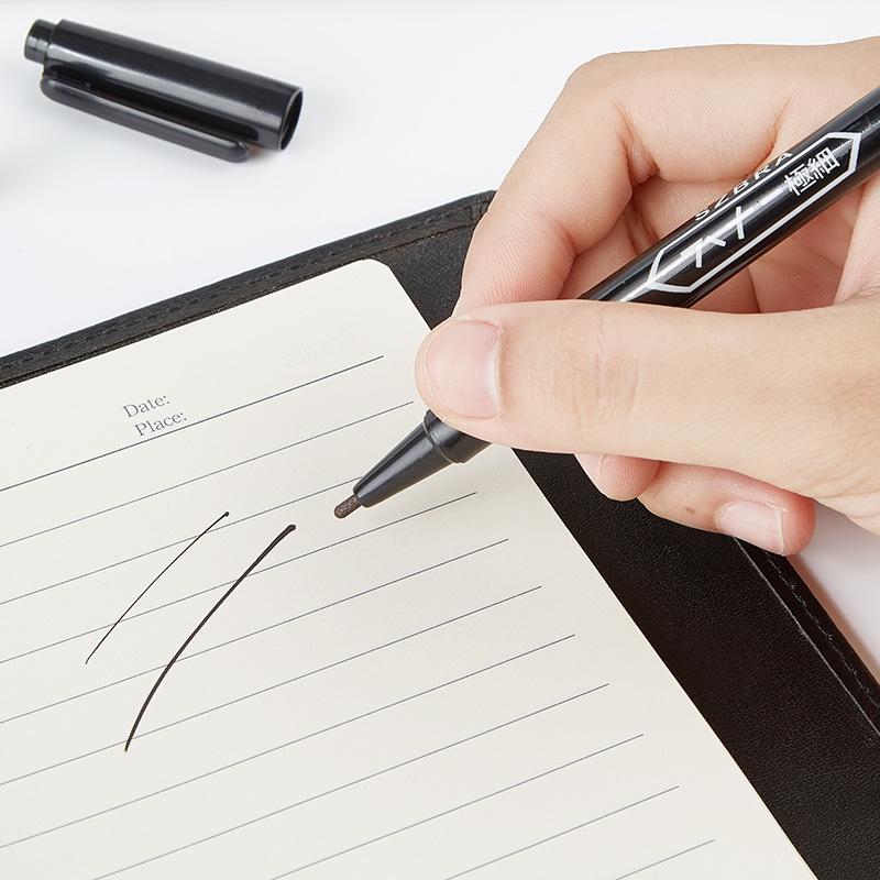 雙頭簽字筆🔥真便宜現貨🔥油性筆 奇異筆 記號筆 大頭筆 防水 麥克筆 速乾 辦公用品 油性雙頭簽字筆-細節圖2