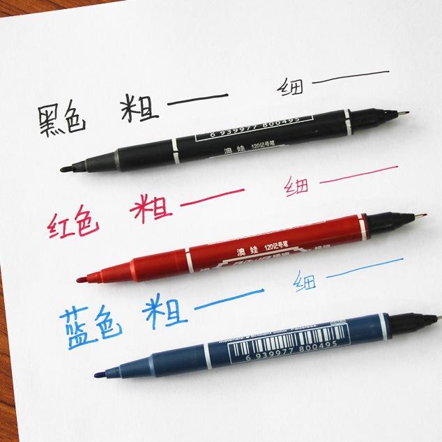 雙頭簽字筆🔥真便宜現貨🔥油性筆 奇異筆 記號筆 大頭筆 防水 麥克筆 速乾 辦公用品 油性雙頭簽字筆-細節圖6