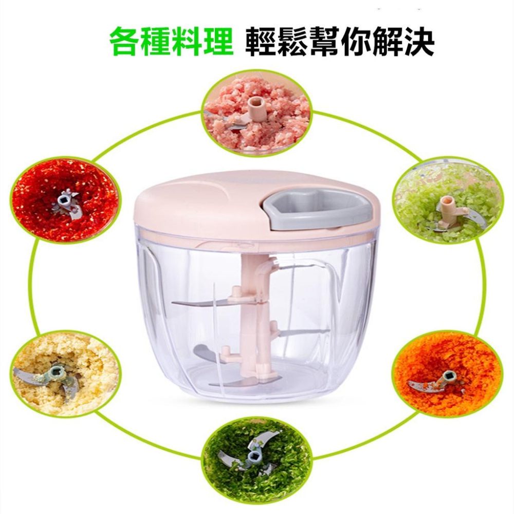 手拉式切菜器 🔥真便宜現貨🔥手拉切菜器 切蒜器 蒜泥機 絞肉機 碎肉機 拉繩式切菜機 拉蒜器 碎菜器 絞餡機 切碎器-細節圖3