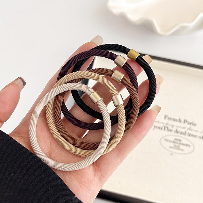大地色系髮圈🔥真便宜🔥髮束 髮帶 綁馬尾 綁頭髮髮圈 百搭髮飾 橡皮筋髮圈 手環 綁頭髮皮筋 髮圈-細節圖4