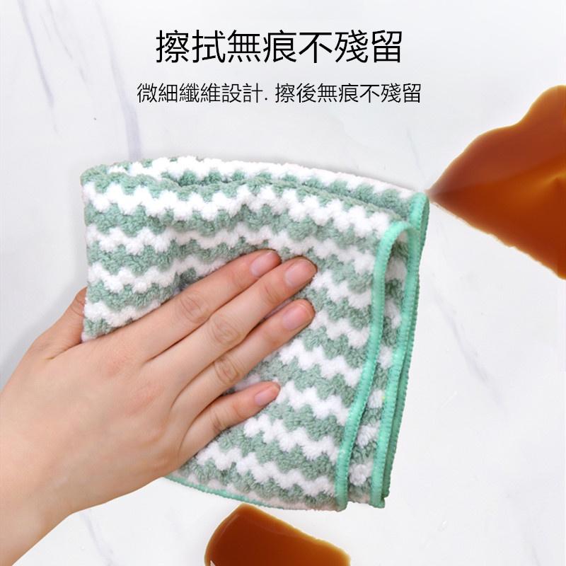 多彩條紋抹布🔥真便宜+發票🔥加厚吸水抹布 百潔布 不掉毛抹布 不沾油洗碗巾 珊瑚絨布 抹布 干濕兩用布-細節圖4