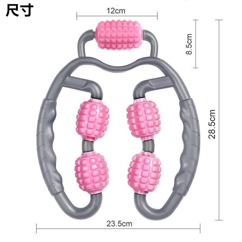 腿部按摩器🔥真便宜現貨🔥美腿器 瘦腿神器 刮痧板 瑜珈棒 頸部滾輪器 腿部按摩 肩頸按摩 升級五輪環型 腿按摩器-細節圖9