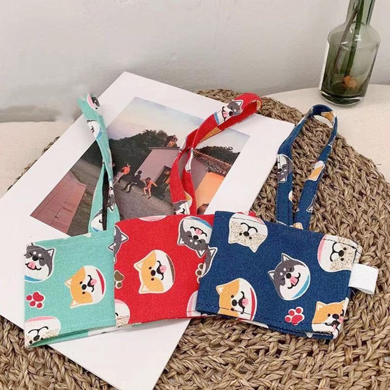 手搖飲杯套🔥真便宜現貨🔥柴犬奶茶杯套 便攜手提袋 手搖杯袋 環保杯套 飲料提袋 手提杯套 飲料提-細節圖2