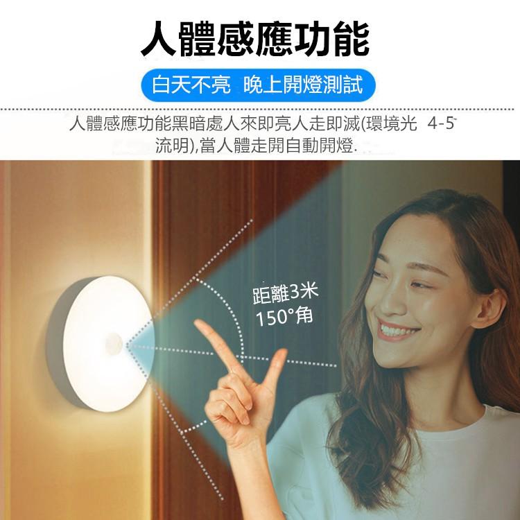 感應燈🔥真便宜現貨🔥小夜燈 人體感應感應燈 LED小夜燈 USB充電燈 床頭燈 USB充電 玄關燈 櫥櫃燈 小夜燈-細節圖4