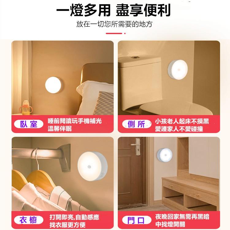 感應燈🔥真便宜現貨🔥小夜燈 人體感應感應燈 LED小夜燈 USB充電燈 床頭燈 USB充電 玄關燈 櫥櫃燈 小夜燈-細節圖5