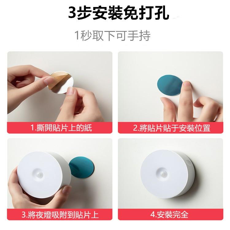 感應燈🔥真便宜現貨🔥小夜燈 人體感應感應燈 LED小夜燈 USB充電燈 床頭燈 USB充電 玄關燈 櫥櫃燈 小夜燈-細節圖8