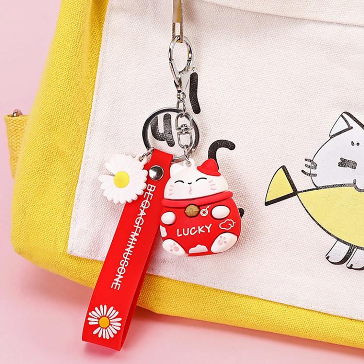 鑰匙扣🔥真便宜現貨🔥掛飾 吊飾 幸運貓鑰匙 掛件 pvc軟膠鑰匙扣 招財貓吊飾 包包小掛飾 禮物-細節圖3
