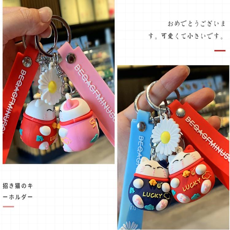 鑰匙扣🔥真便宜現貨🔥掛飾 吊飾 幸運貓鑰匙 掛件 pvc軟膠鑰匙扣 招財貓吊飾 包包小掛飾 禮物-細節圖4