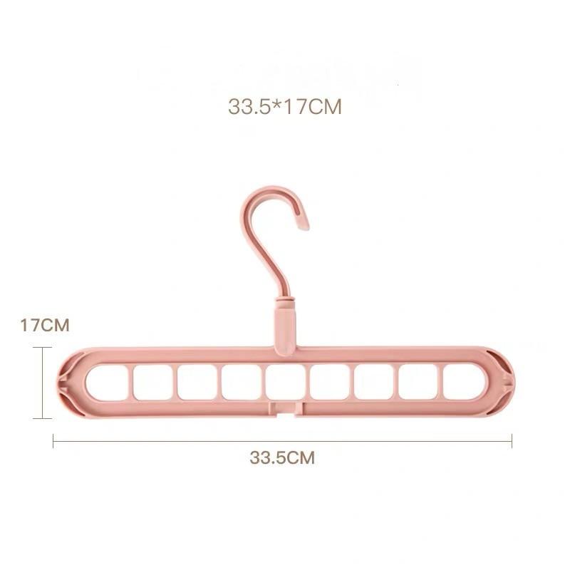 多功能衣架🔥真便宜現貨🔥衣架 曬衣架 塑膠衣架 九孔衣櫃收納神器 折疊家用旋轉晾衣架 魔術掛勾-細節圖9