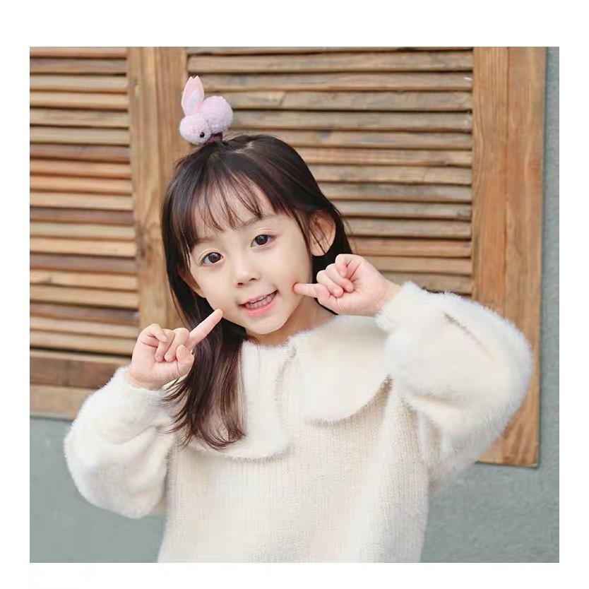兔子髮飾🔥真便宜現貨🔥毛絨髮飾 兔耳朵髮夾 頭髮髮飾 髮飾 髮繩 髮圈 女童髮 繩髮夾-細節圖2