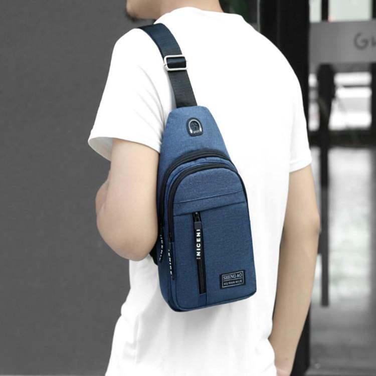 胸包🔥真便宜現貨🔥男士包 牛津布胸包 戶外包 旅行包 多功能運動包 休閑包 單肩背包 斜挎包-細節圖4