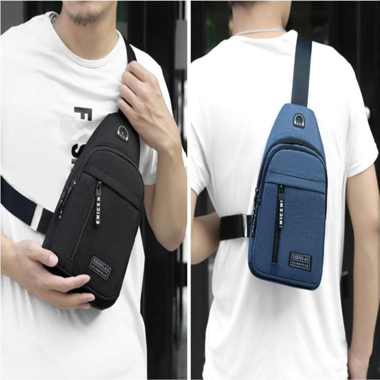 胸包🔥真便宜現貨🔥男士包 牛津布胸包 戶外包 旅行包 多功能運動包 休閑包 單肩背包 斜挎包-細節圖5
