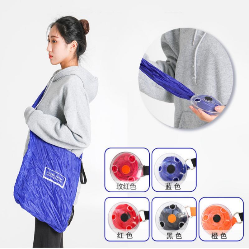 購物袋🔥真便宜現貨🔥便攜袋 購物包 環保袋 收納袋 手提袋 伸縮收納購物袋 多功能小圓盤折疊購物袋-細節圖2