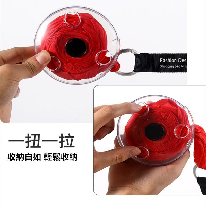 購物袋🔥真便宜現貨🔥便攜袋 購物包 環保袋 收納袋 手提袋 伸縮收納購物袋 多功能小圓盤折疊購物袋-細節圖4