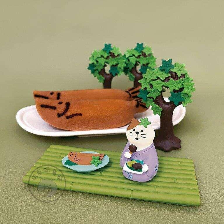 『2024年5月先行予約』日本正版 夏日 夏祭 夏天 Decole concombre 擺飾 禮物 貓 貓咪公仔 納涼-細節圖7