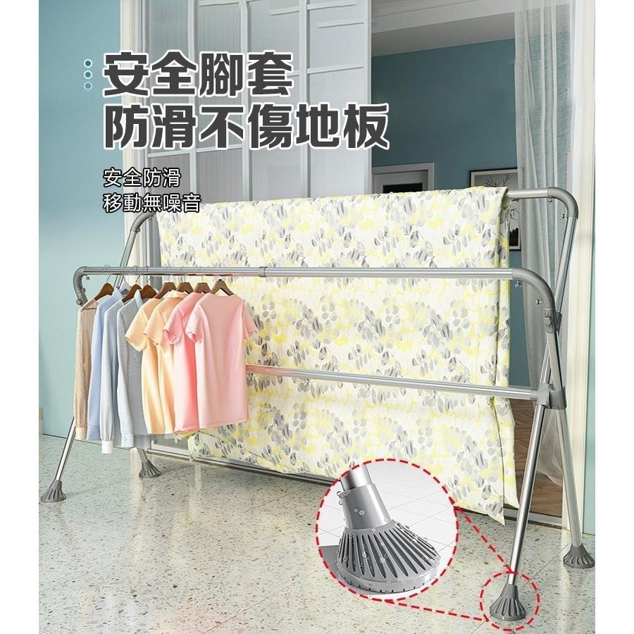 X型不鏽鋼曬衣架 升級可升降伸縮衣架 晾衣架 不銹鋼掛衣架 三桿曬衣架 曬被架-細節圖8