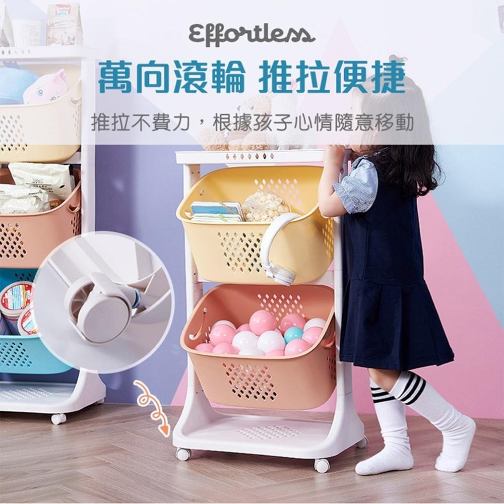 髒衣籃 洗衣籃 滑輪置物籃 分類洗衣籃 推車 雙層洗衣籃 浴室收納架 三層洗衣籃  洗衣籃推車-細節圖8