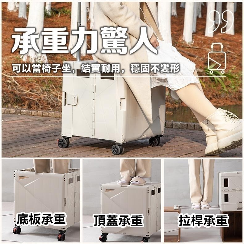 折疊收納手推車 杯架平拉萬向折疊購物車 露營推車 買菜車 摺疊手推車 置物車 手拉車-細節圖8