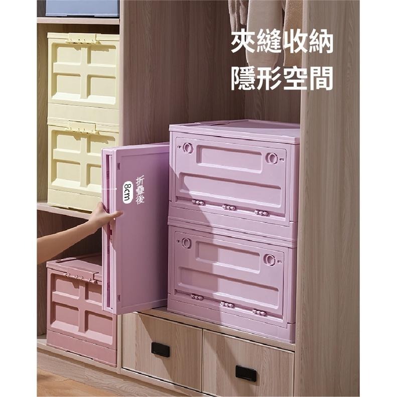 三開門折疊收納箱 萬向輪摺疊收納箱 衣服收納 三層收納櫃   衣櫃收納盒 衣服收納櫃-細節圖4