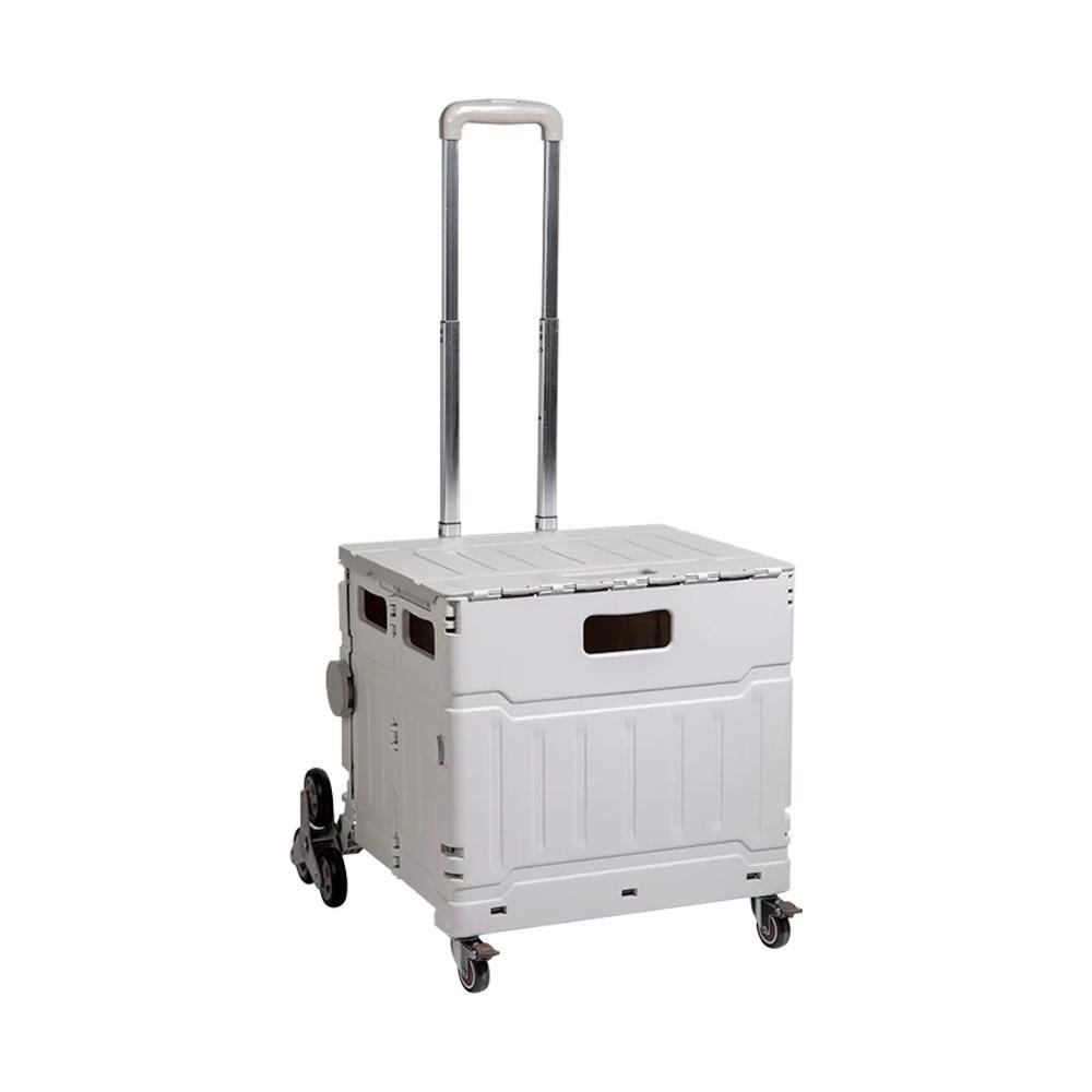 折疊購物車 升級平拉收納車 露營推車  菜籃車 手推車 買菜車 置物推車-細節圖2